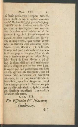 Cap. III. De Essentia & Natura feudorum