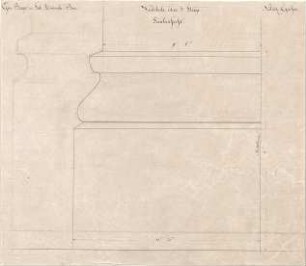 Gärtner, Friedrich von; München, Ludwigstr. 27; General - Bergwerks - und Salinen- Administration (Universitätsbibliothek) - Vestibül über 1. Treppe - Säulenfuß (Teilansicht)