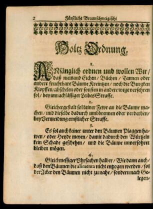 Holtz Ordnung.