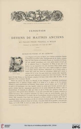 7: Exposition de dessins de maîtres anciens au Palais Poldi Pezzoli, à Milan pendant le printemps et l'été de 1881, [1]