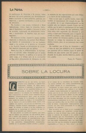 Sobre la locura
