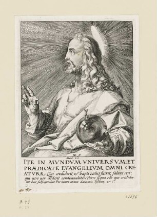 Salvator Mundi, Blatt 7 der Folge "Christus, die zwölf Apostel und der heilige Paul"