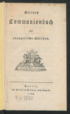 Kleines Communionbuch für evangelische Christen