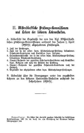 Wissenschaftliche Prüfungs-Kommissionen und Lehrer der höheren Lehranstalten