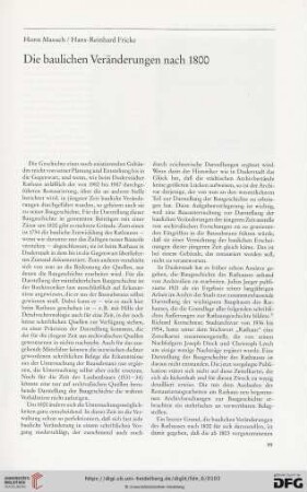 Die baulichen Veränderungen nach 1800