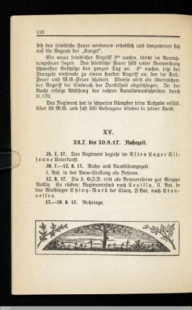 XV. Ruhezeit
