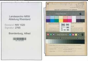 Entnazifizierung Alfred Brandenburg , geb. 31.12.1905 (Kaufmaennischer Angestellter)