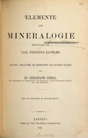 Elemente der Mineralogie