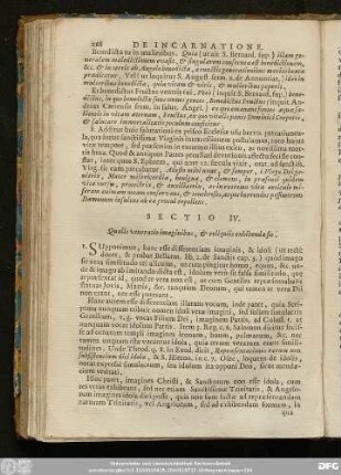 Sectio IV. Qualis veneratio imaginibus, & reliquiis exhibenda sit.