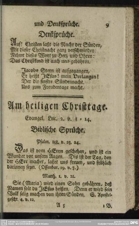 Am heiligen Christtage