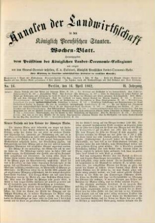 No. 16. Berlin, den 16. April 1862. II. Jahrgang.