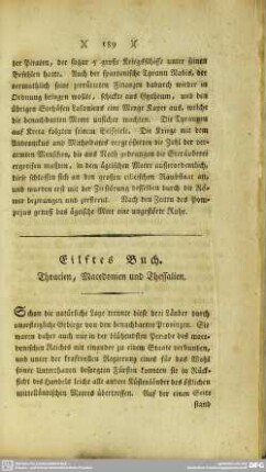 Eilftes Buch. Thracien, Macedonien und Thessalien
