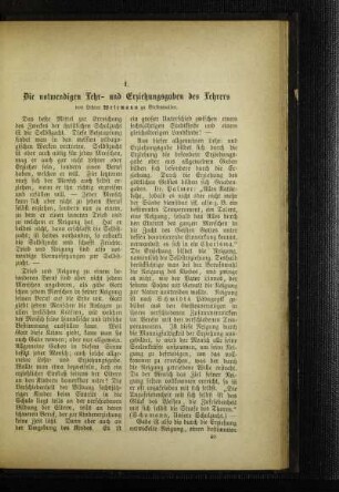 ¬Die¬ notwendigen Lehr- und Erziehungsgaben des Lehrers