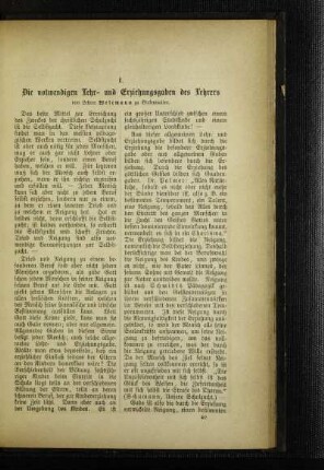 ¬Die¬ notwendigen Lehr- und Erziehungsgaben des Lehrers