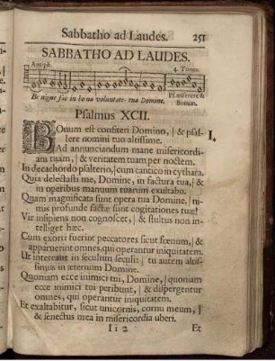 Sabbatho Ad Laudes.