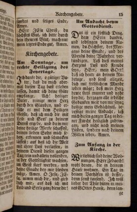 15-18, Kirchengebete