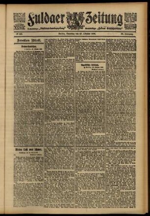 Zweite Ausgabe vom Samstag, den 27. Oktober 1906.