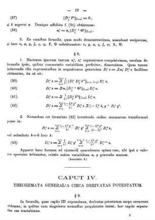 CAPUT IV. - THEOREMATA GENERALIA CIRCA DERIVATAS POTESTATUM.
