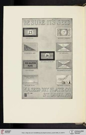 M. [Miles] A. [Ainscoe] Seed Dry Plate Co. [Seed Plates]