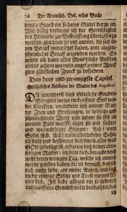 76-88, Das drey und zwanzigste Capitel. - Das sechs und zwanzigste Capitel.