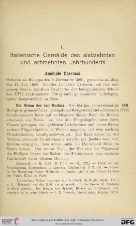 I. Italienische Gemälde des siebzehnten und achtzehnten Jahrhunderts (Nr.140-173)