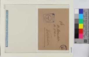Dienstbrief, Schiffsname/Landeinheit: Befehlshaber der U-Boote, Feldpostnr. 00279; Frankatur, Mi.-Nr.: [Keine]; Poststempel: Feldpost b 31.3.[…]; Nebenstempel: Feldpost Gericht der Dienststelle Feldpost-Nr. 00279