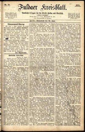 Ausgabe vom Samstag, den 22. Juni 1878.