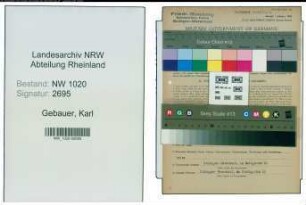 Entnazifizierung Karl Gebauer , geb. 24.01.1904 (Ingenieur)
