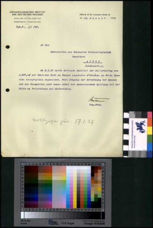 Allgemeine Rechnungsakten: Akten 1927