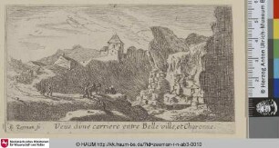 Veüe d'une carriere entre Belle ville, et Charonne.