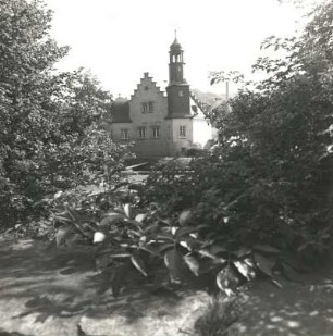 Rodewisch-Obergöltzsch. Ehemaliges Rittergut. Schlösschen (16. Jahrhundert, Restaurierung 1938/1960). Ansicht von Südwest