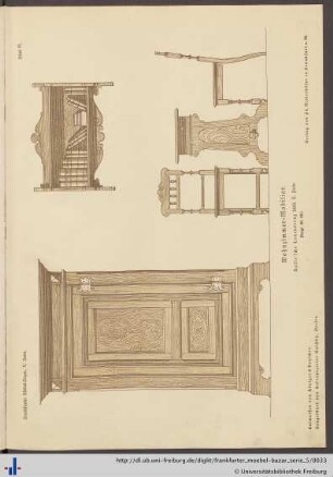 Blatt 91. Wohnzimmer-Mobiliar (Vergl. Bl. 89).