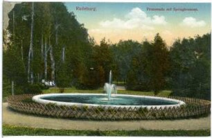 Radeburg. Promenade mit Springbrunnen