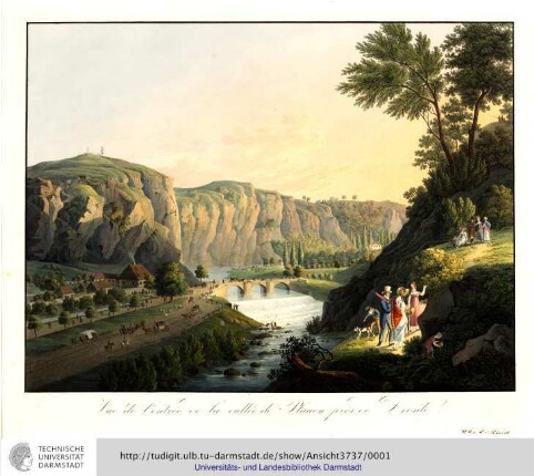 Vue de l'entrée de la vallée de Plauen près de Dresde. [Dresden:] Kleist, [ca. 1810]