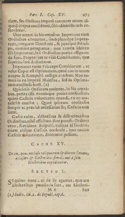 Caput XV. De his, excluso reliquorum Ordinum Senatu, à Caesare & Electoribus simul, aut a solis Electoribus expediuntur.