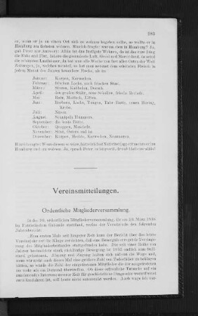 Ordentliche Mitgliederversammlung.