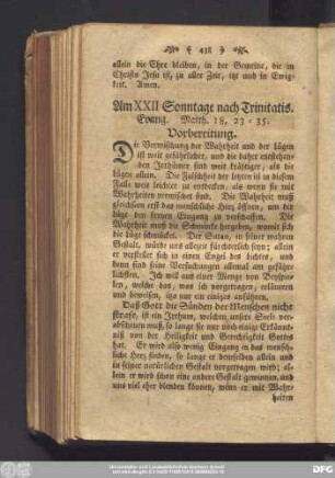 Am XXII Sonntage nach Trinitatis. Evang. Matth. 18, 23 - 35.