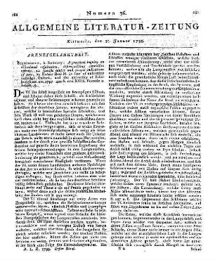 Magazin für Freunde der Naturlehre und Naturgeschichte, Scheidekunst, Land- und Stadtwirthschaft, Volks- und Staatsarznei. Bd. 3-4, St. 1. Hrsg. von C. E. Weigel. Berlin [u.a.]: Lange 1795-96