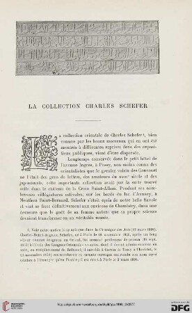 3. Pér. 20.1898: La collection Charles Schefer