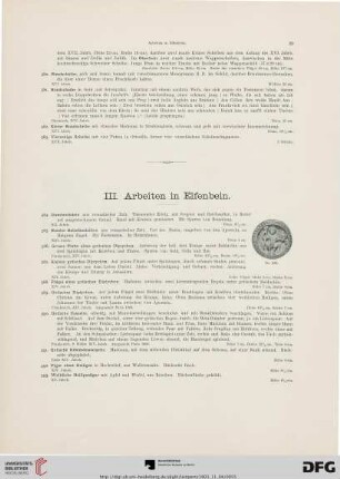 III. Arbeiten in Elfenbein (Nr. 584-630)
