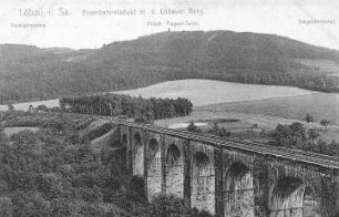 Löbau. Eisenbahnviadukt, Ansichtskarte