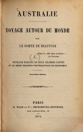 Voyage autour du monde, 1