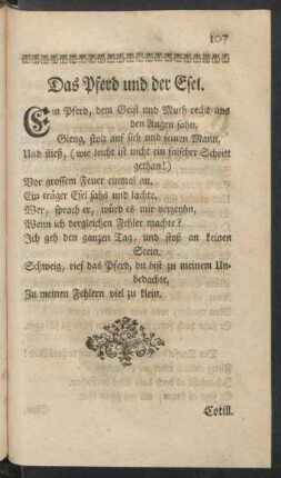 Das Pferd und der Esel