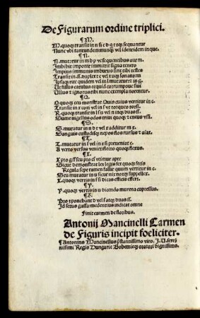 ... Carmen de Figuris incipit foeliciter.