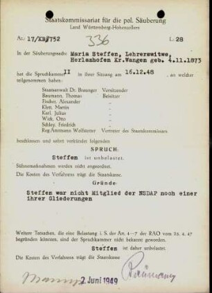 Steffen, Maria
