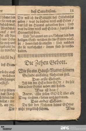 Die Zehen Gebott.
