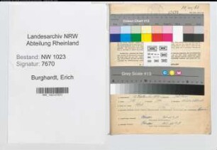Entnazifizierung Erich Burghardt , geb. 19.09.1889 (Kfz.Fahrer)