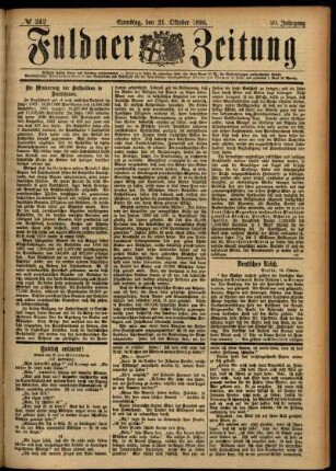 Ausgabe vom Samstag, den 21. Oktober 1893.