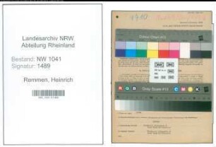 Entnazifizierung Heinrich Remmen , geb. 12.12.1906 (Lehrer)