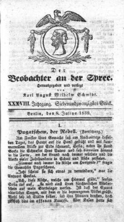 27. Stueck, 8. Juli 1839